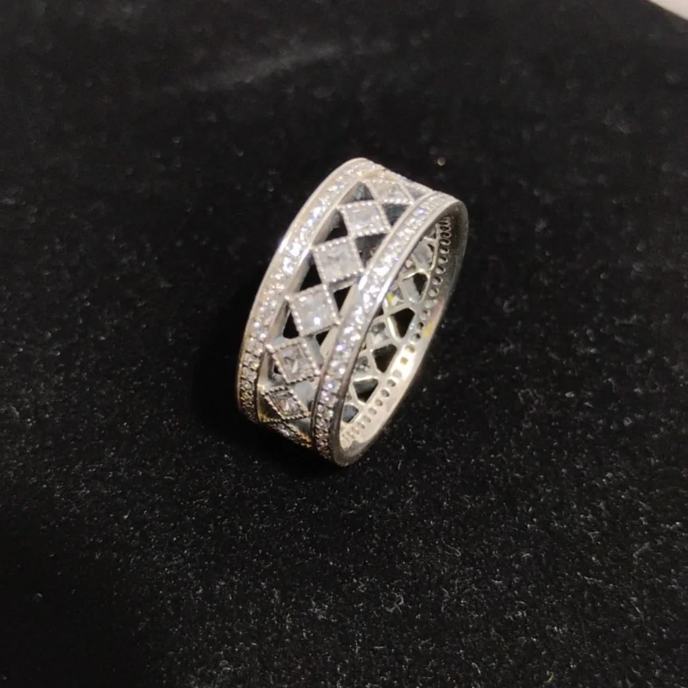 SALE! Auth Pandora Fascination Vintage 925 CZ Ring Like New Condition Sz.50/5